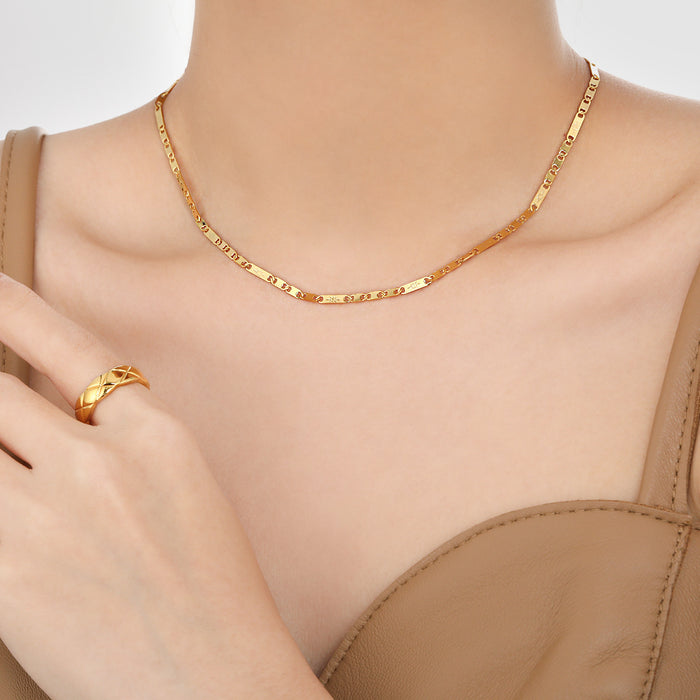 Simple Niche Hammer Pattern Personality Necklace