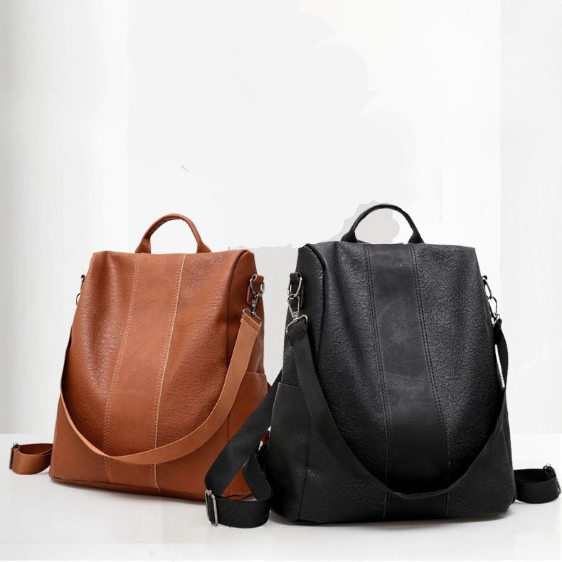 Women’s Solid Color Large Capacity Backpack