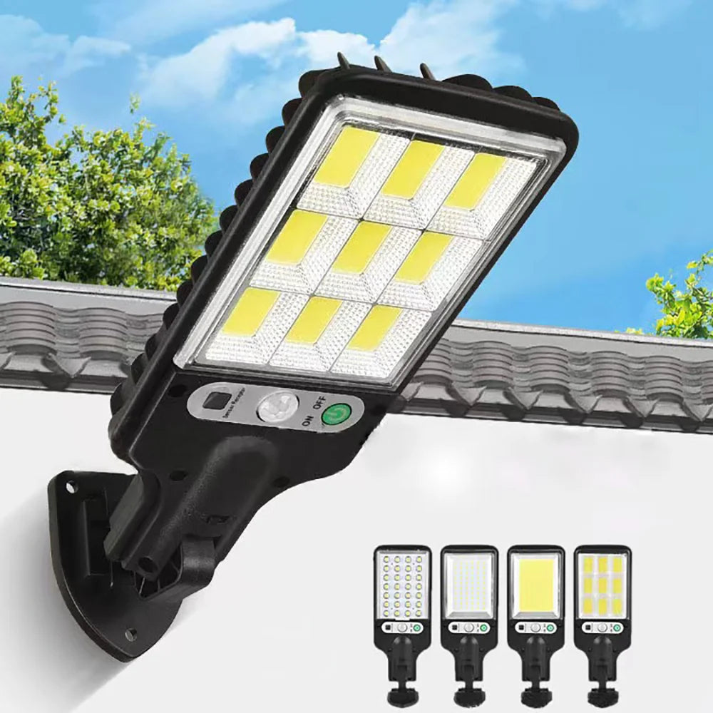 مصباح حائط LED خارجي يعمل بالطاقة الشمسية مع جسم الإنسان مقاوم للماء بثلاثة أوضاع