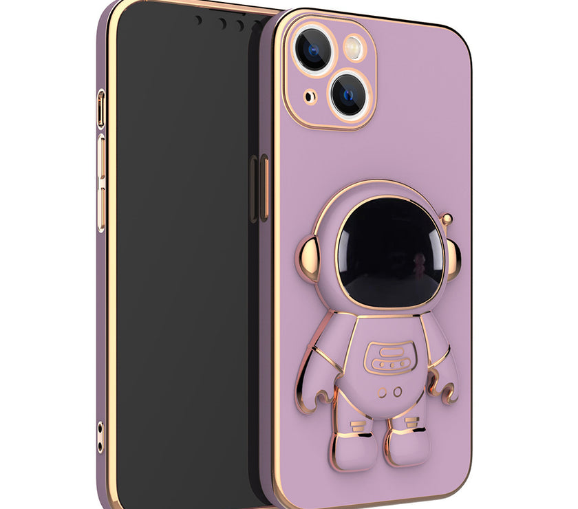 3D Astronaut Phone Case Anti-Drop Electroplating Bracket