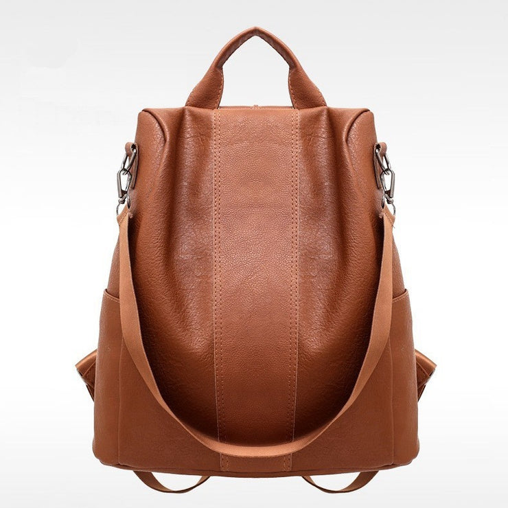 Women’s Solid Color Large Capacity Backpack