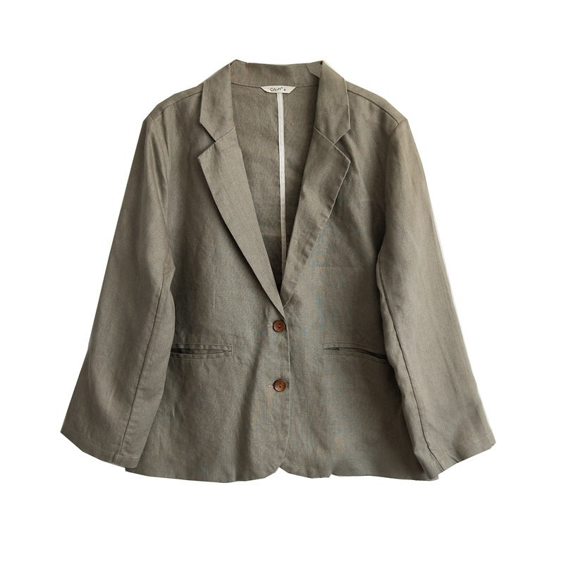 Ladies Fashion Linen Casual Professional Suits