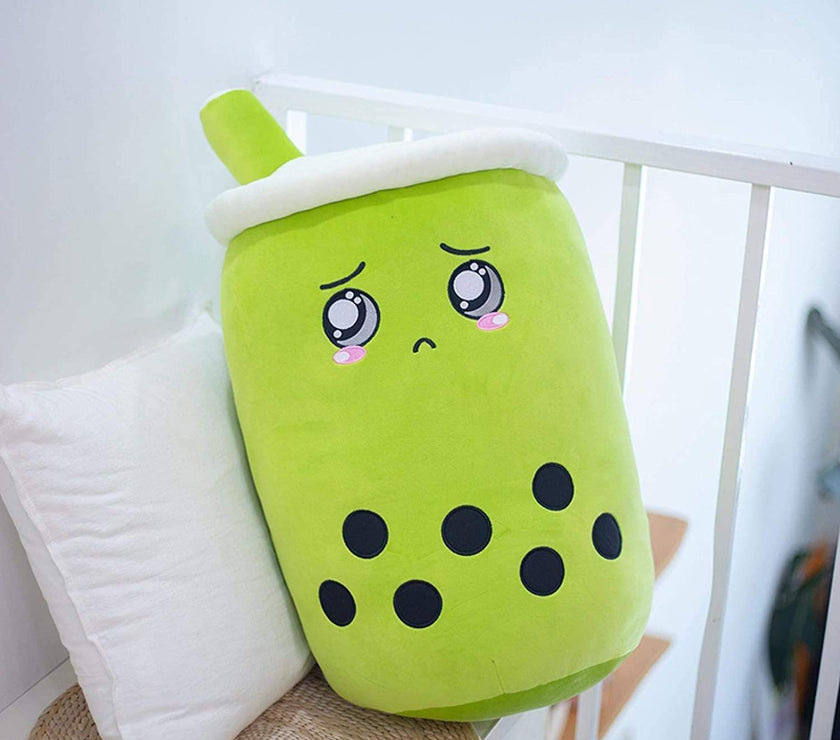 Cute Fruit Drink Plush Stuffed Soft Strawberry Milk Tea Plush Boba Tea Cup Toy Bubble Tea Pillow Cushion Kids Gift