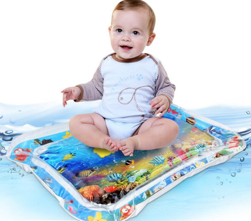 Baby Inflatable Tummy Time Water Mat for Infants | Summer Beach Play Pad Cushion Toy