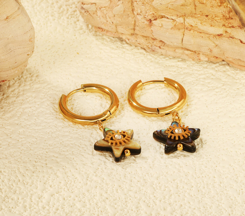 Creative Ear Studs Light Luxury Temperament Abalone Shell Earrings