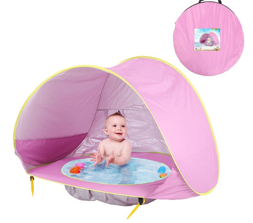 Baby Beach Tent Kids Outdoor Camping Easy Fold Up Waterproof  Up Sun Awning Tent UV-protecting