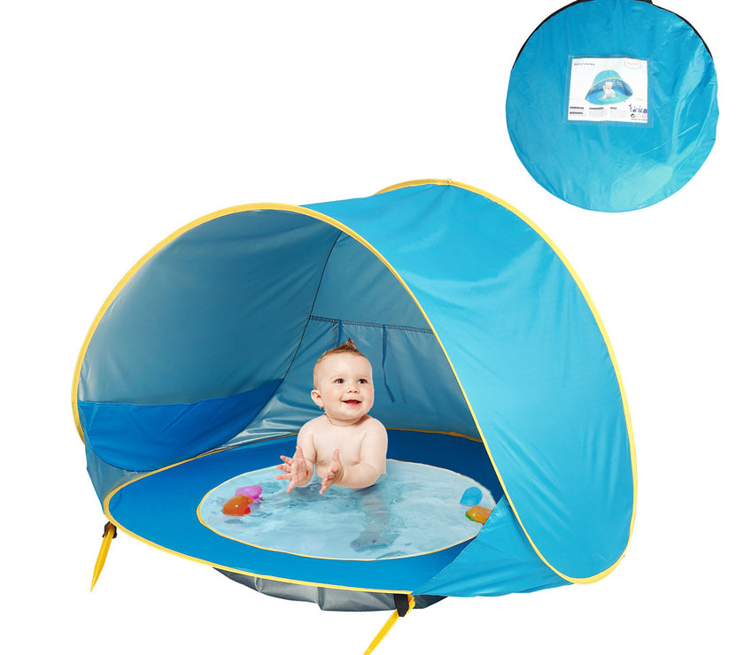 Baby Beach Tent Kids Outdoor Camping Easy Fold Up Waterproof  Up Sun Awning Tent UV-protecting