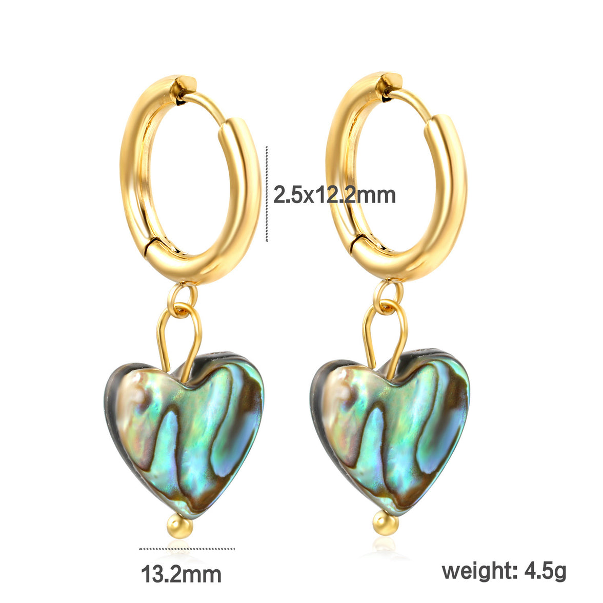 Creative Ear Studs Light Luxury Temperament Abalone Shell Earrings