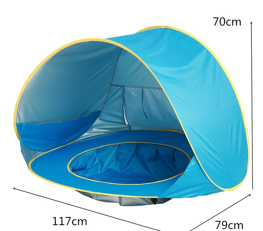 Baby Beach Tent Kids Outdoor Camping Easy Fold Up Waterproof  Up Sun Awning Tent UV-protecting