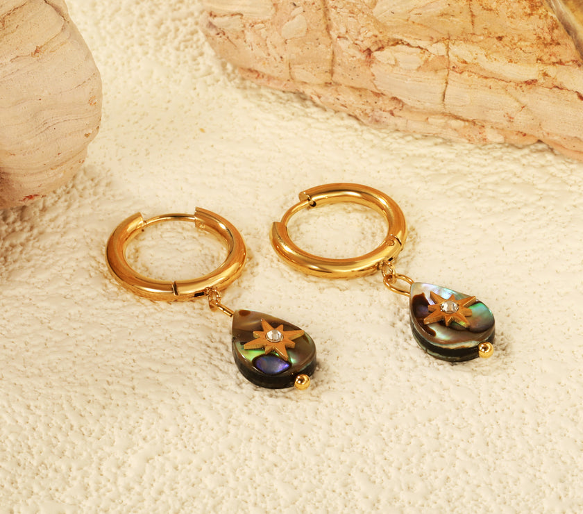Creative Ear Studs Light Luxury Temperament Abalone Shell Earrings