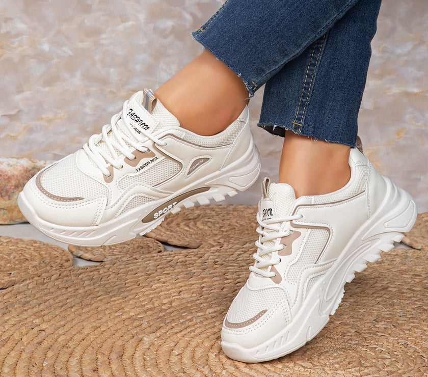 Versatile Casual Platform Mesh Elevator Breathable Sneaker