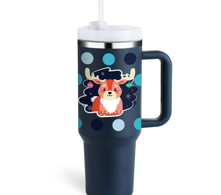 40 Oz Tumbler With Handle Straw Insulated, Stainless Steel Spill Proof Vacuum Coffee Cup Tumbler With Lid Tapered Mug Gifts For Valentine Lover Suitable For Car Gym Office Travel