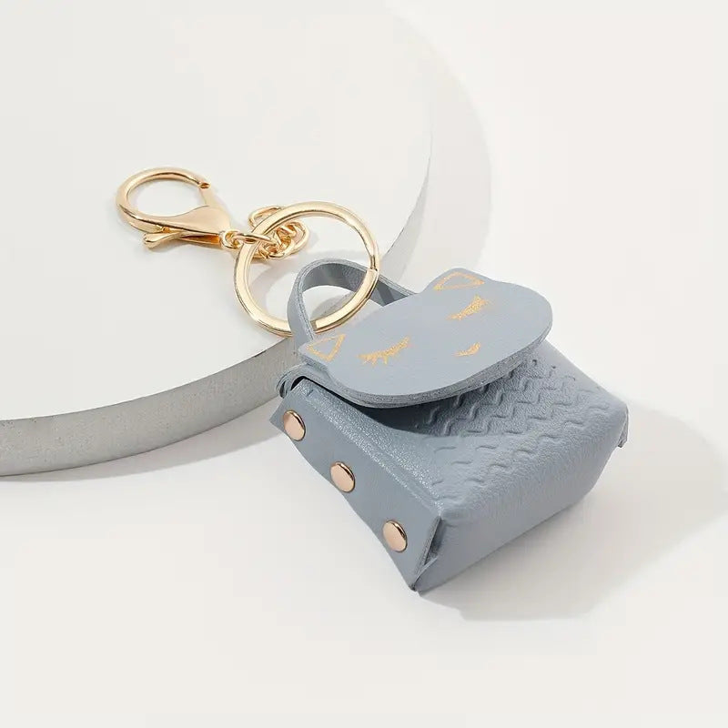 Cute Cat Mini Pu Storage Coin Purse Keychain Pendant