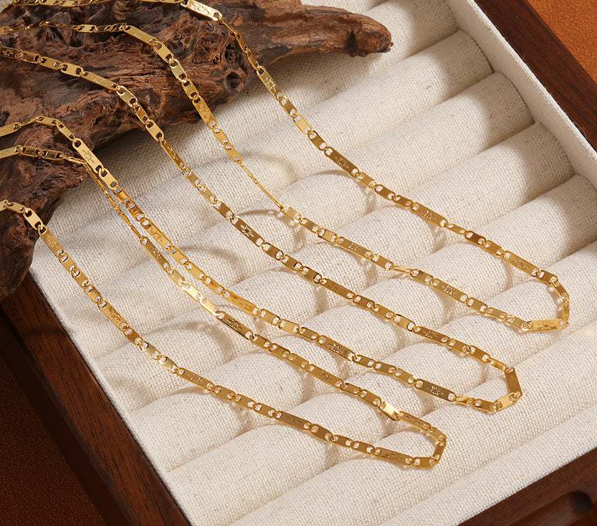 Simple Niche Hammer Pattern Personality Necklace