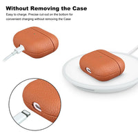 Portable Leather Litchi Pattern Bluetooth Earbuds Case