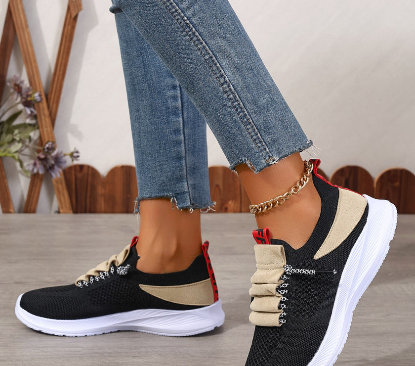 Casual Sneaker Non-slip Wear-resistant Flat Heel Round Toe Running Shoes