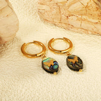 Creative Ear Studs Light Luxury Temperament Abalone Shell Earrings