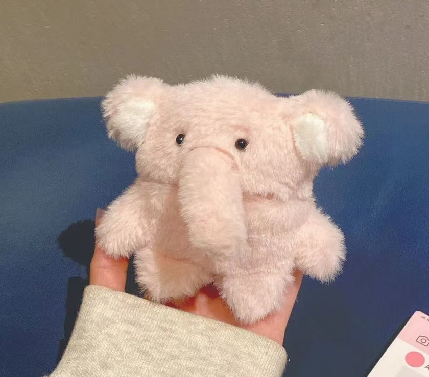 Plush Baby Elephant Wireless Bluetooth Earbuds Case