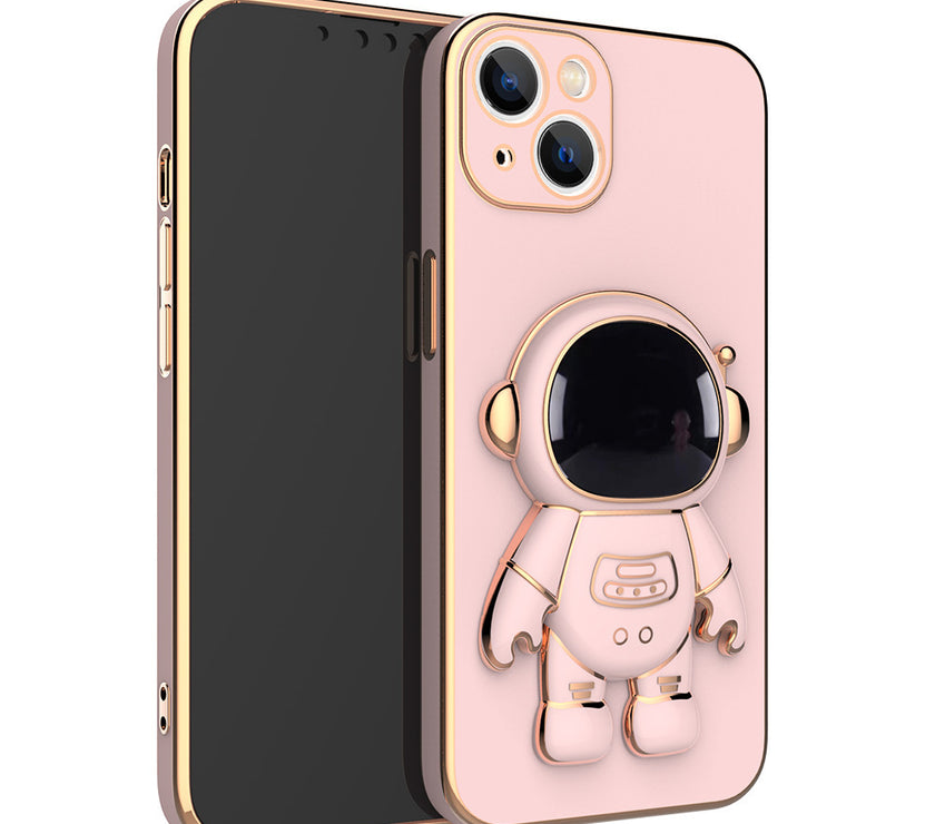 3D Astronaut Phone Case Anti-Drop Electroplating Bracket