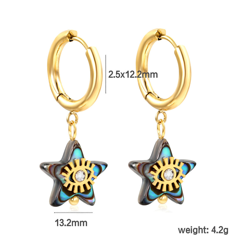 Creative Ear Studs Light Luxury Temperament Abalone Shell Earrings