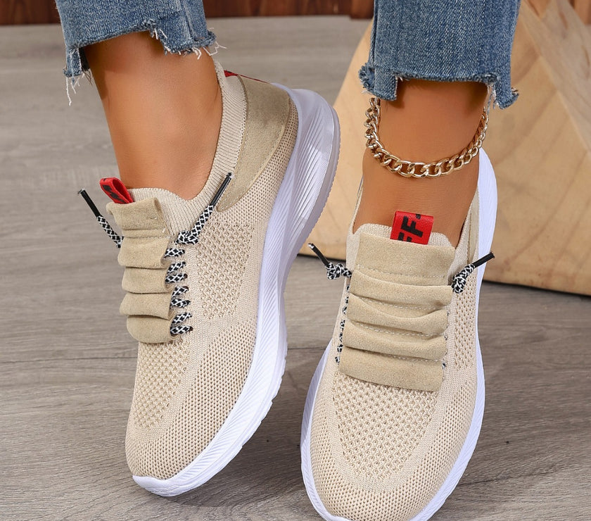 Casual Sneaker Non-slip Wear-resistant Flat Heel Round Toe Running Shoes