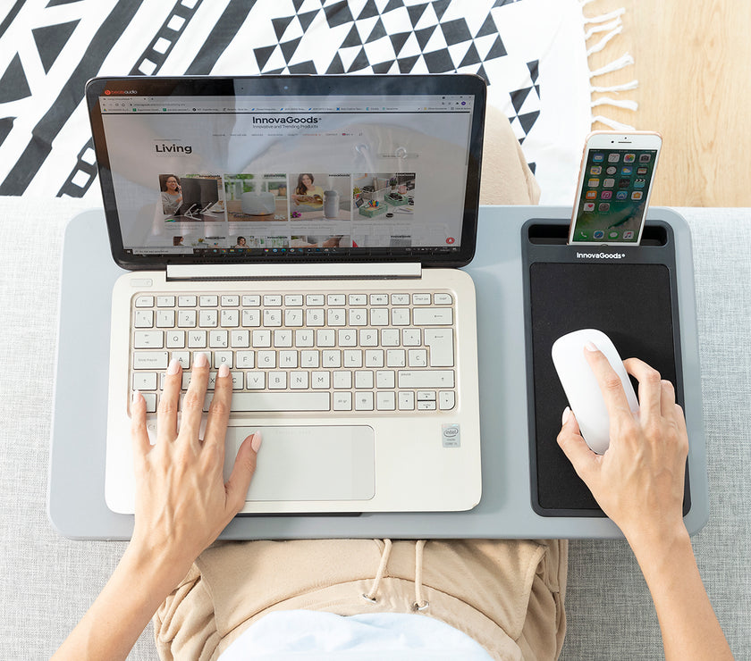 Portable Laptop Desk with XL Cushion Deskion InnovaGoods