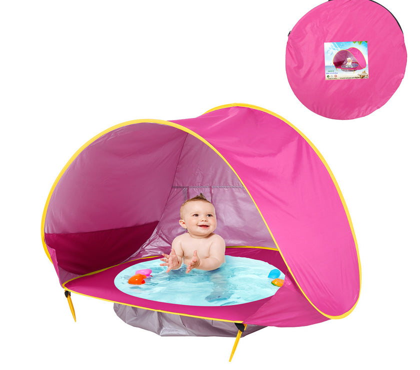 Baby Beach Tent Kids Outdoor Camping Easy Fold Up Waterproof  Up Sun Awning Tent UV-protecting