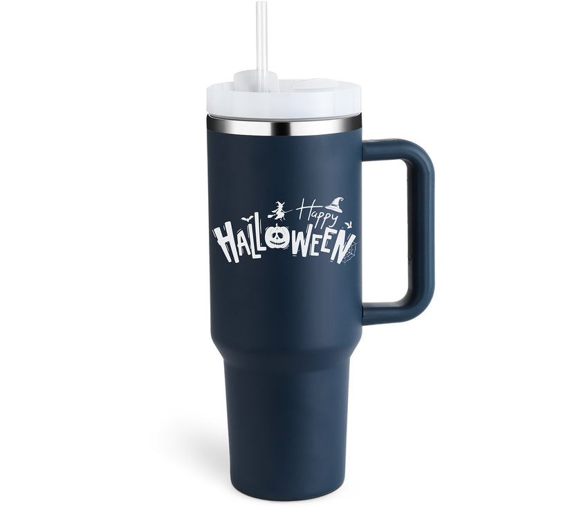 40 Oz Tumbler With Handle Straw Insulated, Stainless Steel Spill Proof Vacuum Coffee Cup Tumbler With Lid Tapered Mug Gifts For Valentine Lover Suitable For Car Gym Office Travel