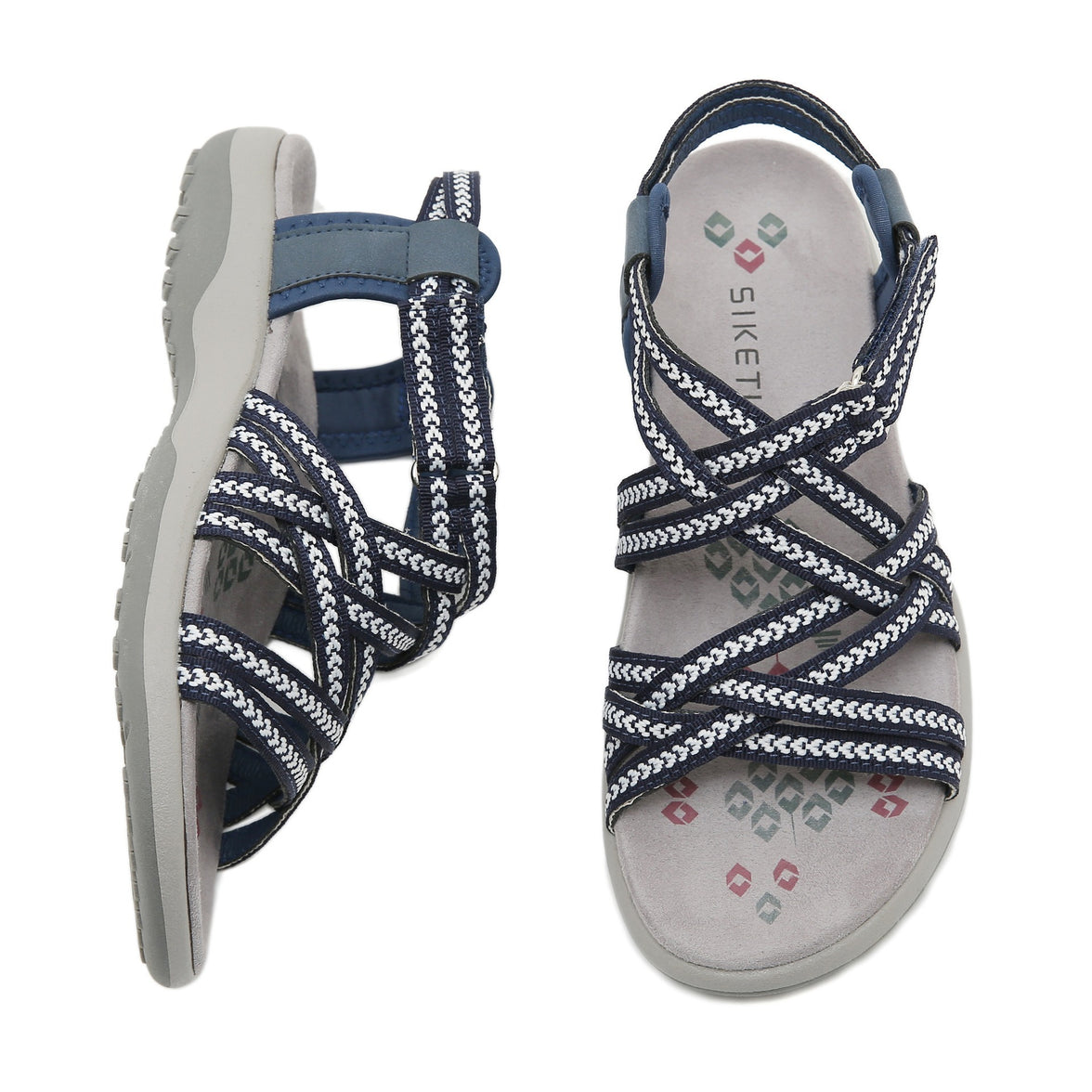 Sports Printed Casual Velcro Plus Size Women's Sandals