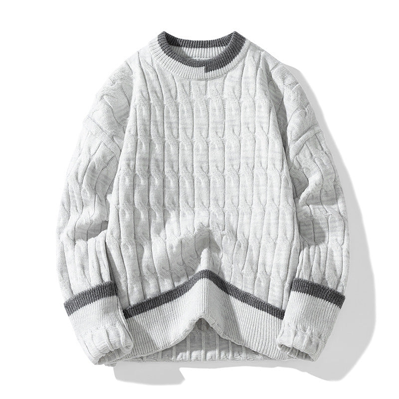 Fake Two Pieces Sweaters Men's Autumn And Winter New Bottoming Sweater
