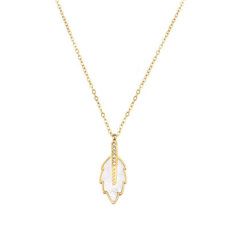 Leaf Enamel Necklace Light Luxury High-grade Exquisite