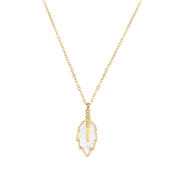 Leaf Enamel Necklace Light Luxury High-grade Exquisite