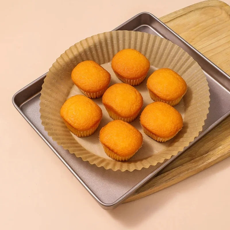 50 шт. Круглый кронштейн для фритюрницы из специальной бумаги с силиконовым маслом 