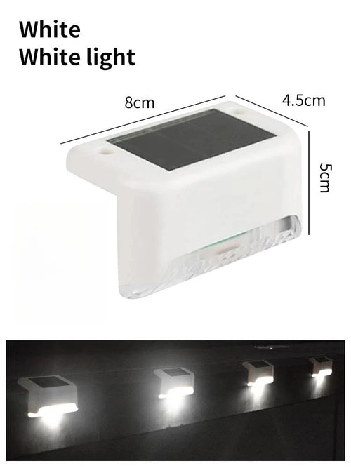 Solar Deck Lights 6 PacK Outdoor Step Lights Waterproof Led Solar Lamp