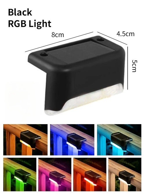 Solar Deck Lights 6 PacK Outdoor Step Lights Waterproof Led Solar Lamp