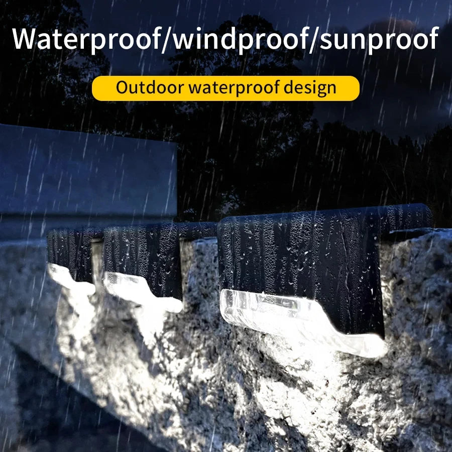 Solar Deck Lights 6 PacK Outdoor Step Lights Waterproof Led Solar Lamp