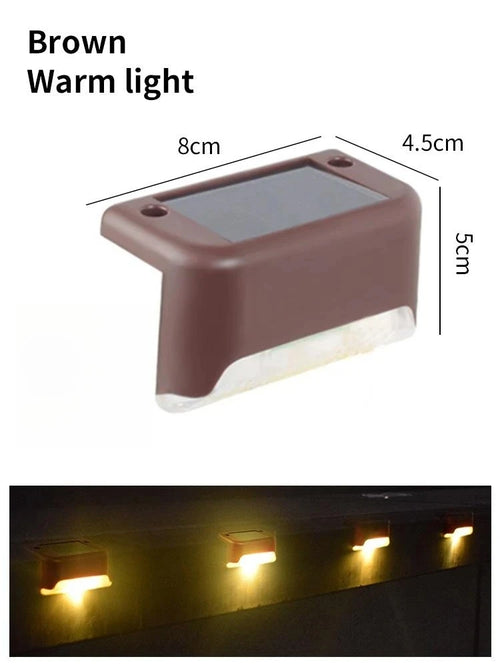 Solar Deck Lights 6 PacK Outdoor Step Lights Waterproof Led Solar Lamp