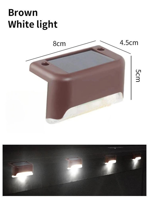 Solar Deck Lights 6 PacK Outdoor Step Lights Waterproof Led Solar Lamp