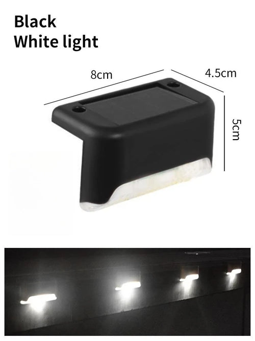 Solar Deck Lights 6 PacK Outdoor Step Lights Waterproof Led Solar Lamp