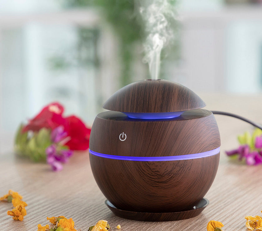 Mini Humidifier Scent Diffuser Dark Walnut InnovaGoods