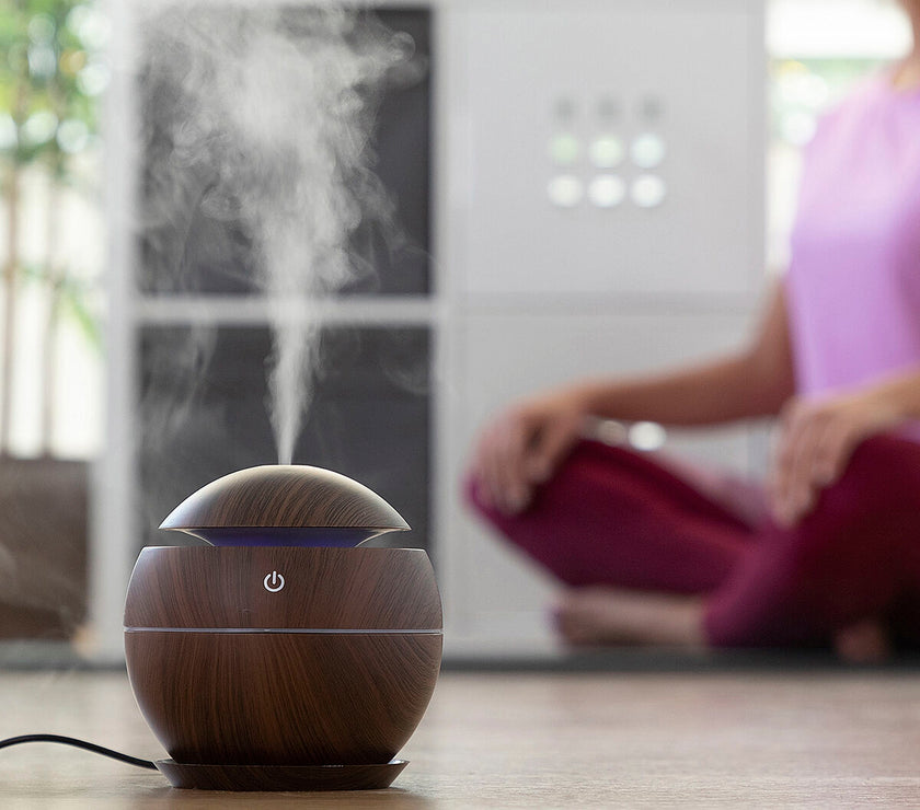 Mini Humidifier Scent Diffuser Dark Walnut InnovaGoods