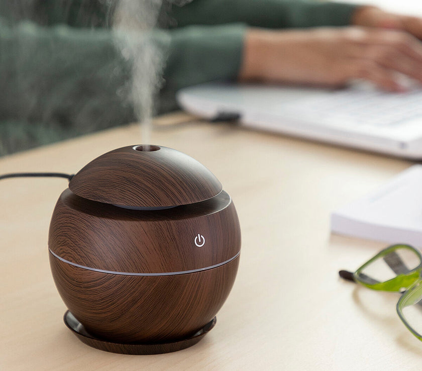 Mini Humidifier Scent Diffuser Dark Walnut InnovaGoods