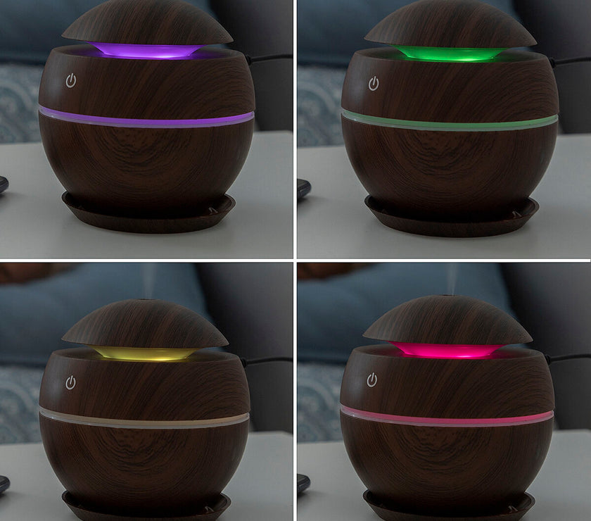Mini Humidifier Scent Diffuser Dark Walnut InnovaGoods