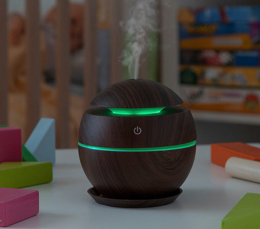 Mini Humidifier Scent Diffuser Dark Walnut InnovaGoods
