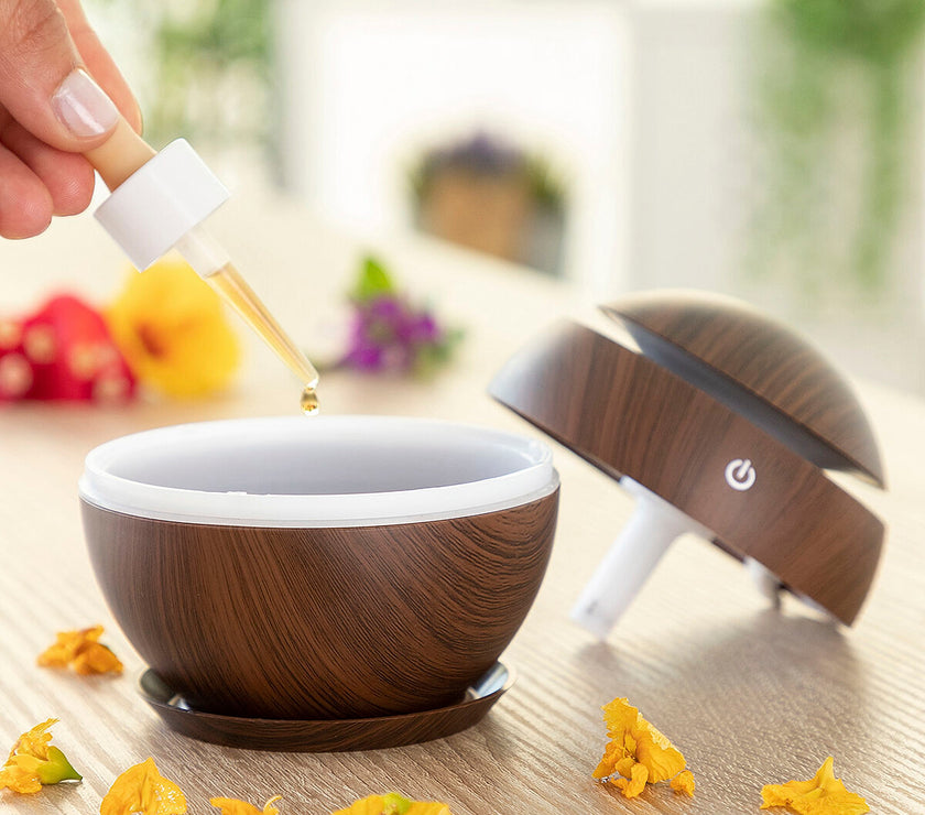 Mini Humidifier Scent Diffuser Dark Walnut InnovaGoods