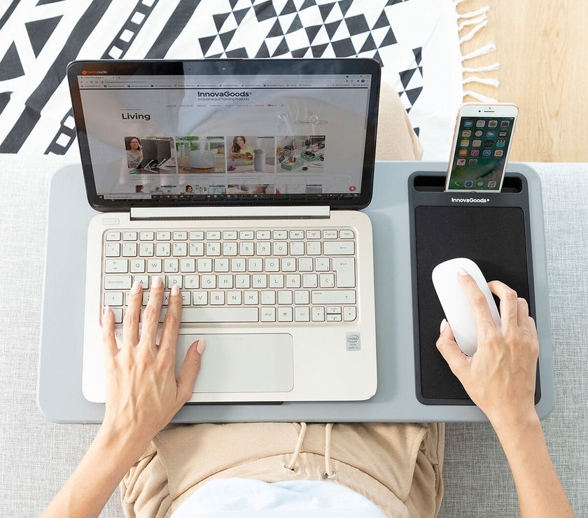 Portable Laptop Desk with XL Cushion Deskion InnovaGoods