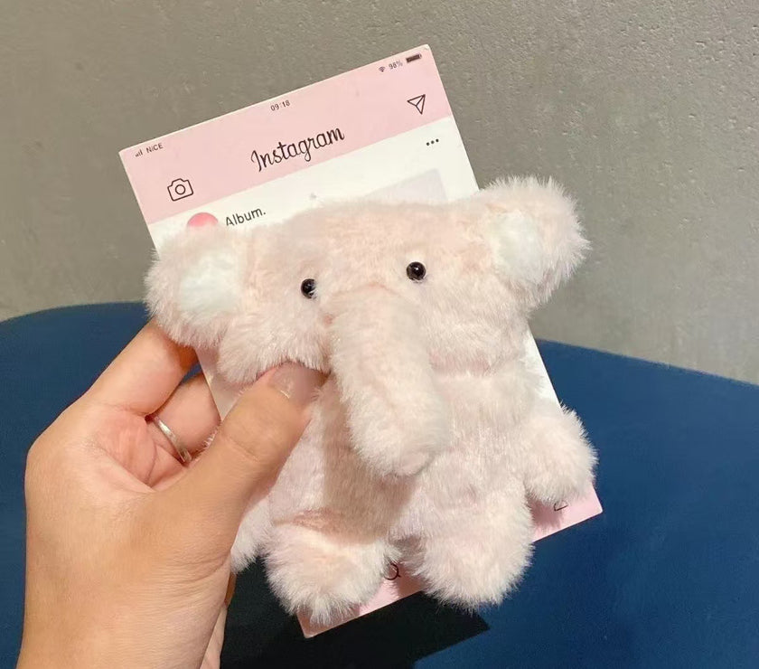Plush Baby Elephant Wireless Bluetooth Earbuds Case