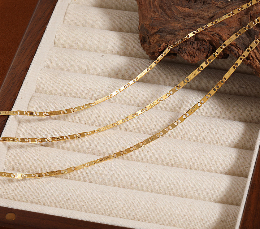 Simple Niche Hammer Pattern Personality Necklace