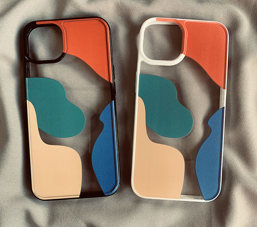 Color Block Contrast Color Geometry Suitable For 13 Mobile Phone Cases