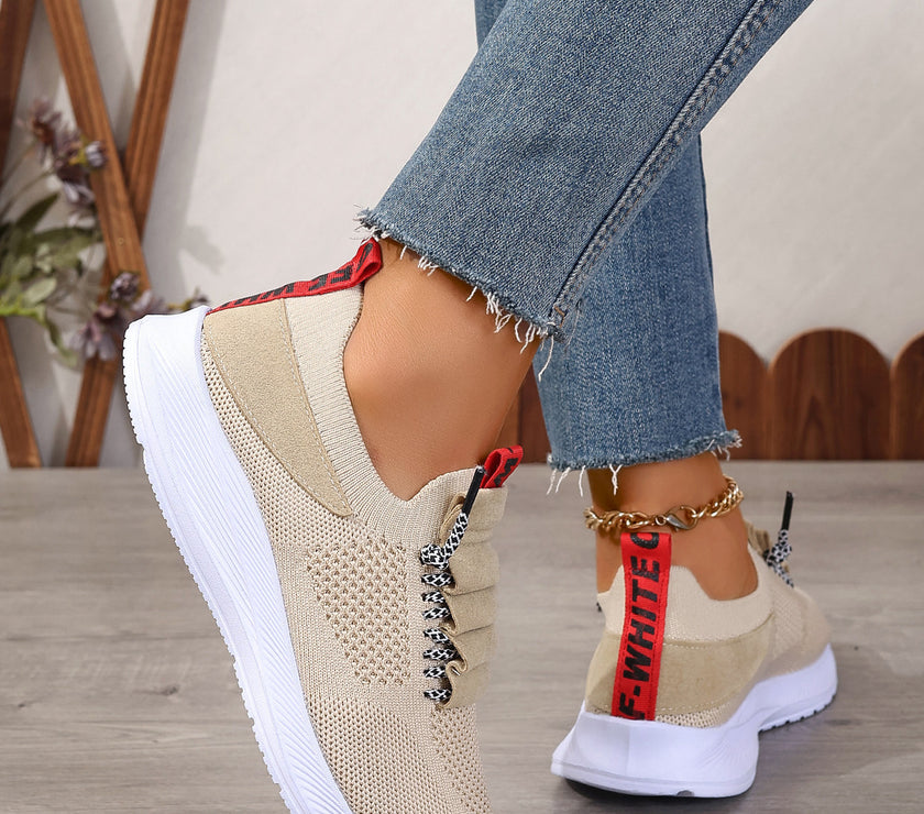 Casual Sneaker Non-slip Wear-resistant Flat Heel Round Toe Running Shoes